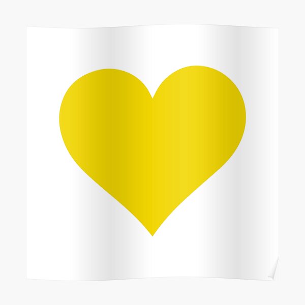 Poster Gelbes Herz Redbubble