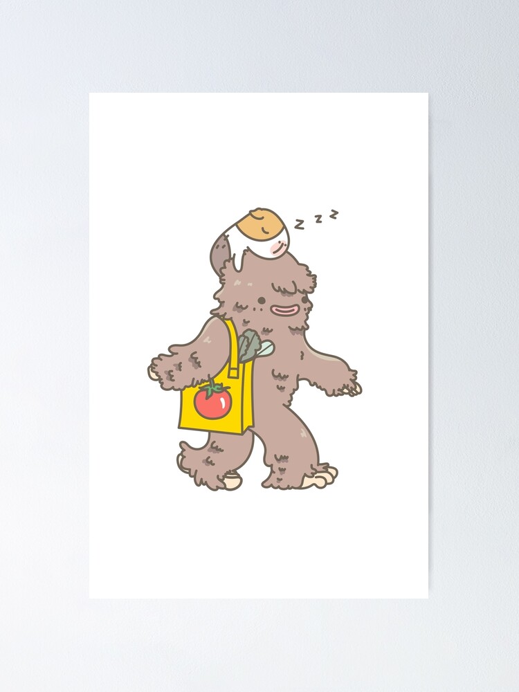 "Bubu the Guinea Pig, Bigfoot Baby Sitter" Poster by MiriNoristudio