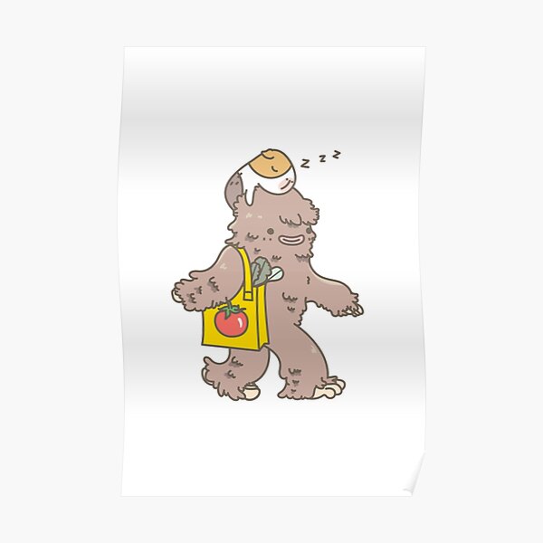 "Bubu the Guinea Pig, Bigfoot Baby Sitter" Poster by MiriNoristudio