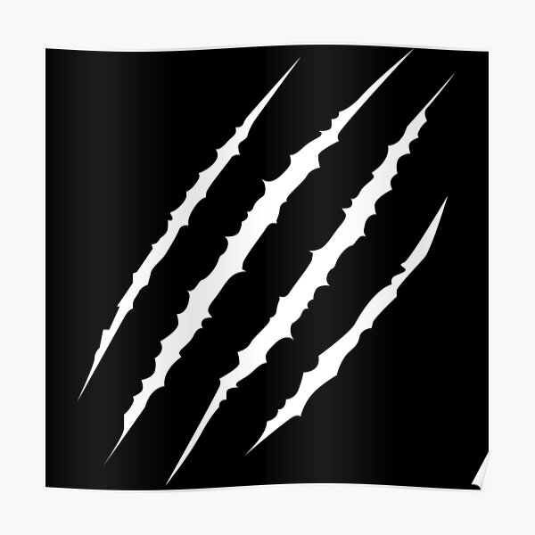 White Scratch Poster