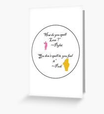 pooh love quote Greeting Card