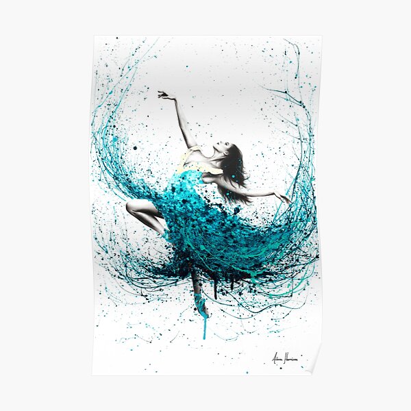 Teal Dancer Poster