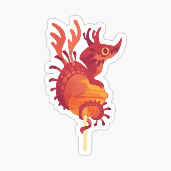 Dragonpop alebrije cherry orange Sticker