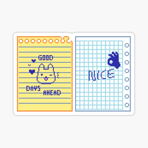 Item preview, positivity pixel notes designed and sold by pixelins.