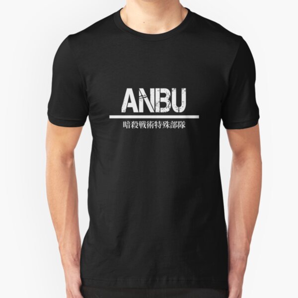 ANBU full kanji— White Slim Fit T-Shirt