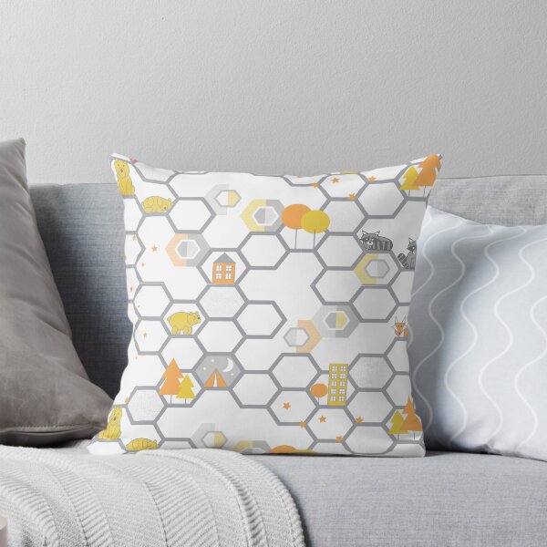 Item preview, World of shapes in hexagons designed and sold by GroundnutApiary.