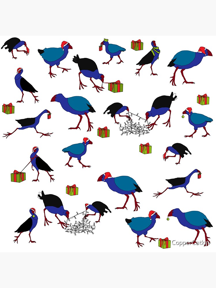 Pukeko and Takahe Party - White by CopperCatkin
