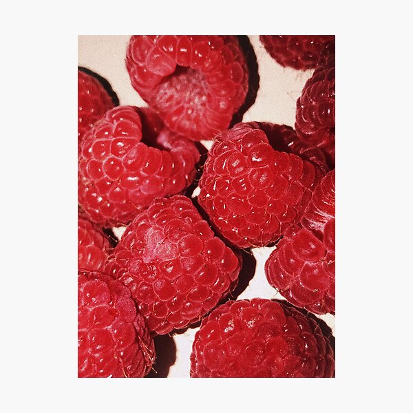 raspberries Photographic Print