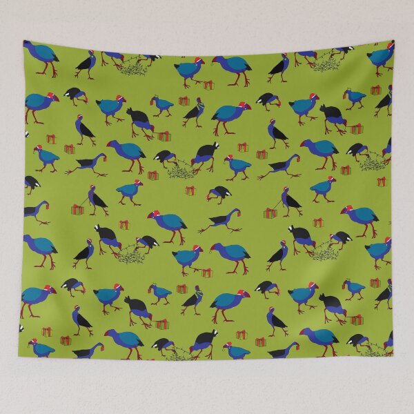 Item preview, Pukeko and Takahe Party - Green designed and sold by CopperCatkin.