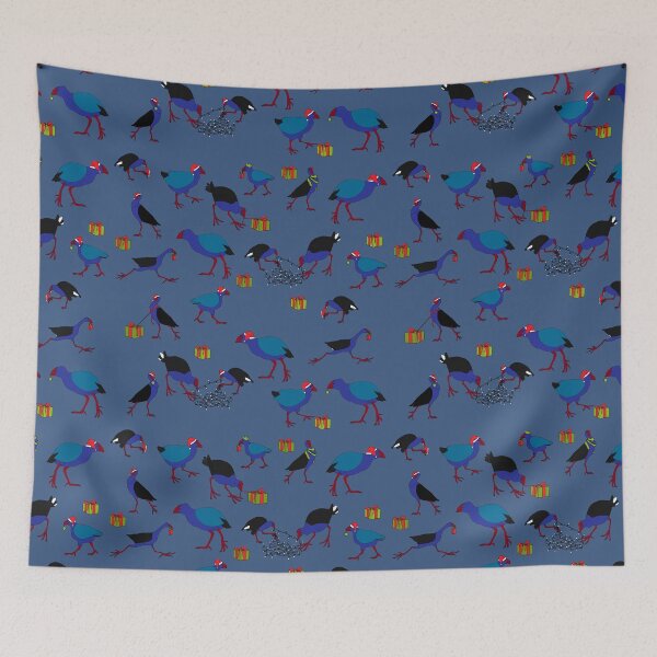 Item preview, Pukeko and Takahe Party - Blue designed and sold by CopperCatkin.