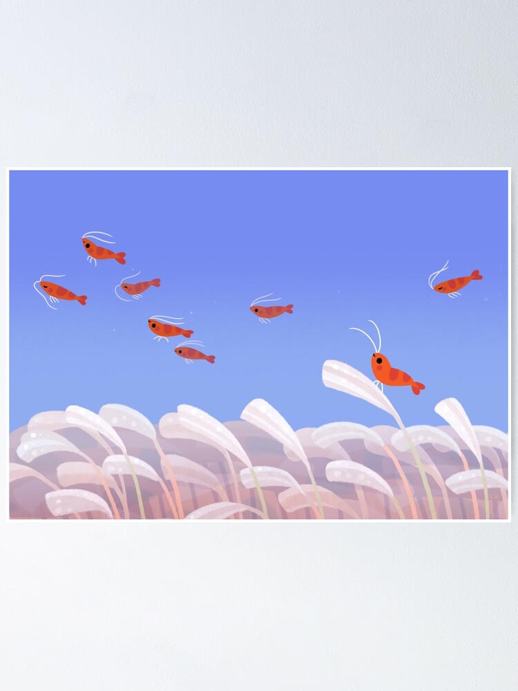 Alternate view of Flying cherry shrimp Poster
