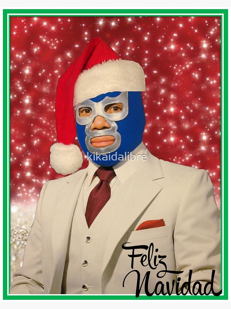 "Blue Demon Christmas Wishes" Poster for Sale by kikaidalibre Redbubble