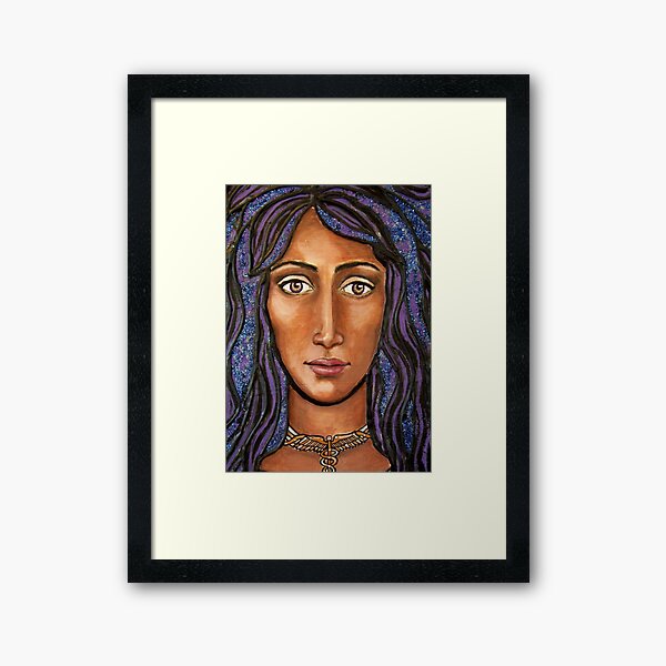 Iris - mixed media on canvas (detail) Framed Art Print