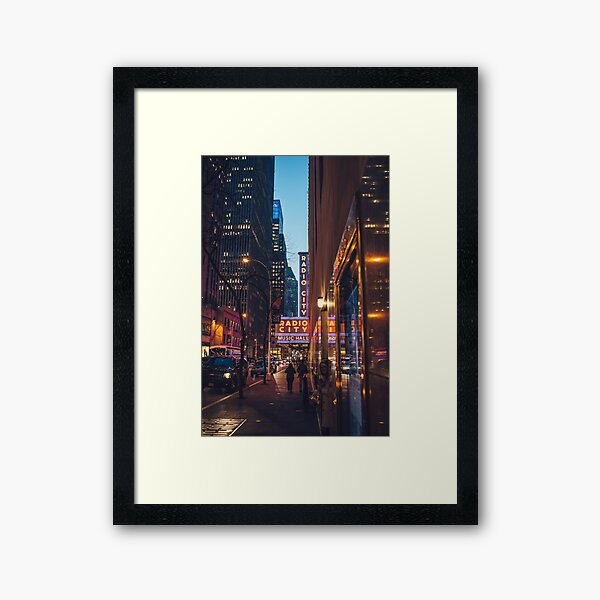 Radio City Music Hall At Night | NYC | New York City Framed Art Print