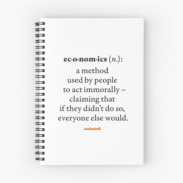 Item preview, 16268-03-BLT – Uselesstuff® Dictionary – Economics – Immoral (Black) designed and sold by Uselesstuff.