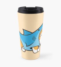 Corgi in einem Haifischanzug Thermobecher