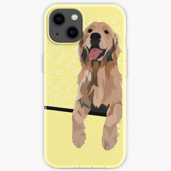 Golden Retriever Sticker, Golden Sticker, Golden Retriever Phone Case, Yellow Golden Retriever, Golden Retriever Notebook, Cute Notebook, Dog Lover iPhone Soft Case