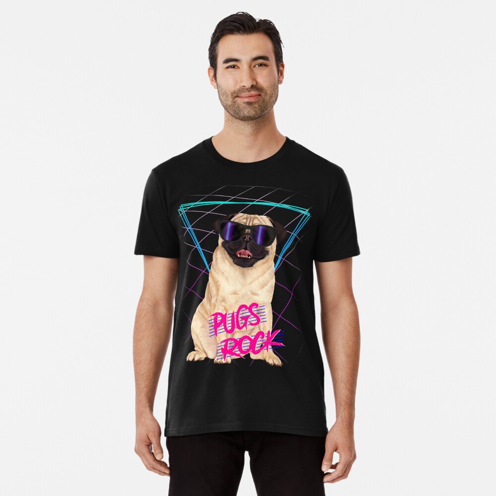 Pug with Sunglasses Premium T-Shirt