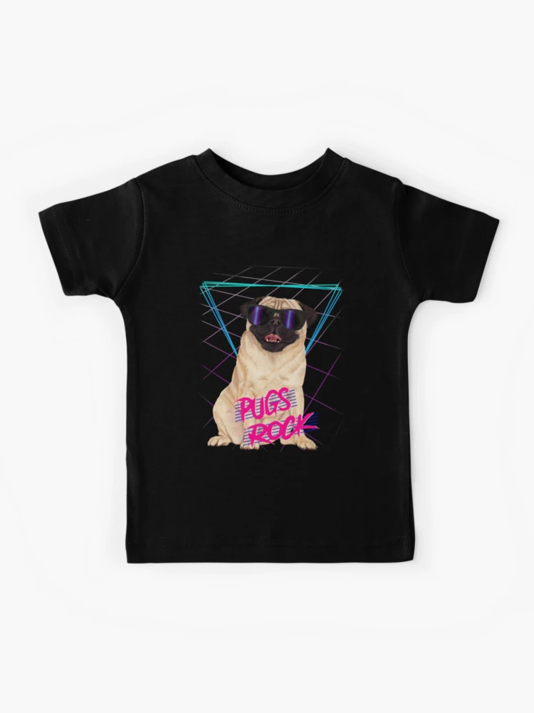 Pugs Rock - Retro 80s pug in sunglasses | Greeting Card