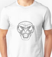 Honey Badger Head Monoline Unisex T-Shirt