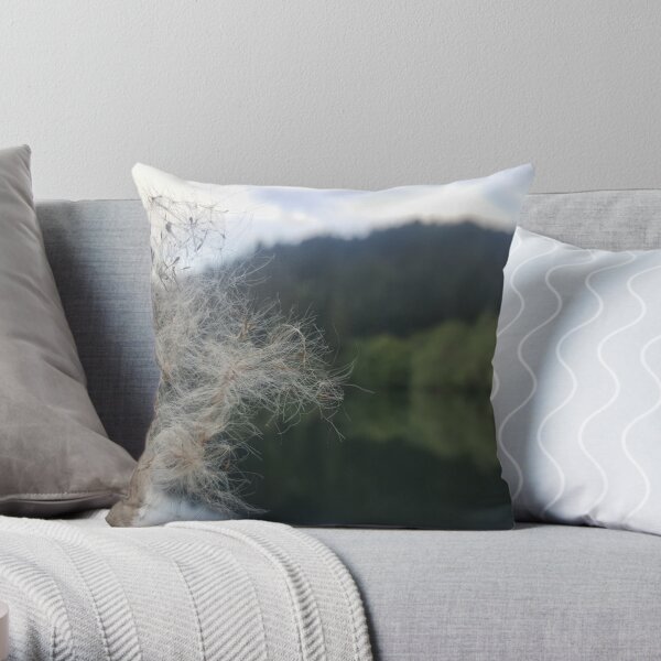 Cattail Fluff Throw Pillow