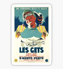 Vintage Travel Poster France Les Gets - Monte Pente Sticker