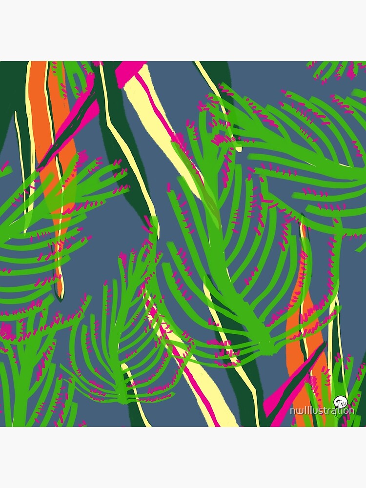 Thumbnail 3 of 3, Throw Pillow, Montego Bay - Blue designed and sold by nwIllustration.