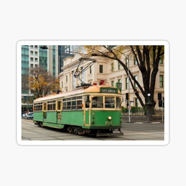 Aperçu de l'œuvre Un vieux tramway vert créée et vendue par Vickie Burt.