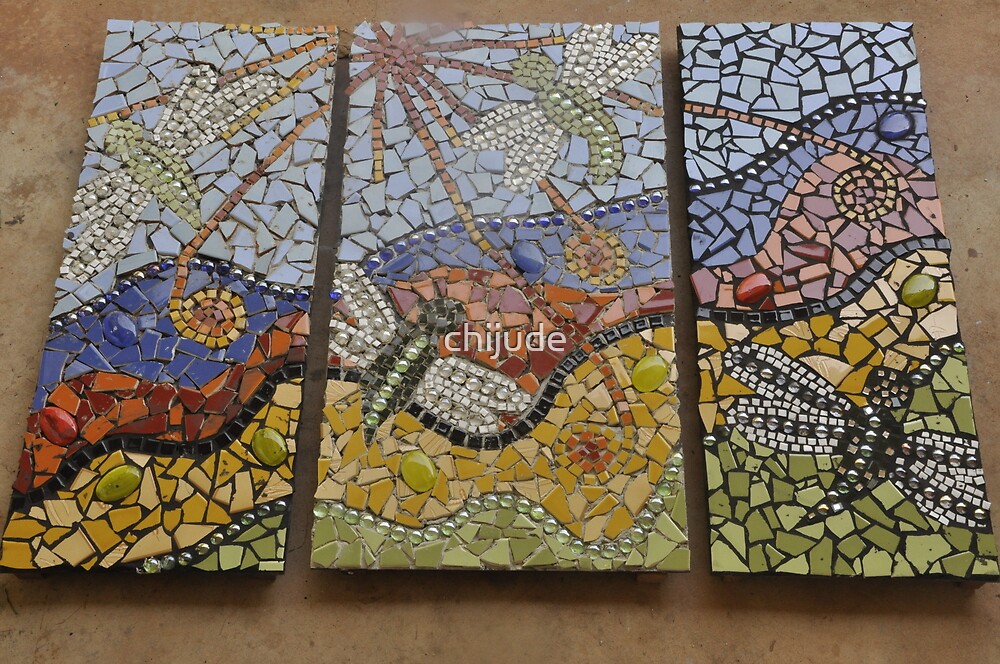 "For Brenna Mosaic Panels Darwin Inspired" by chijude Redbubble