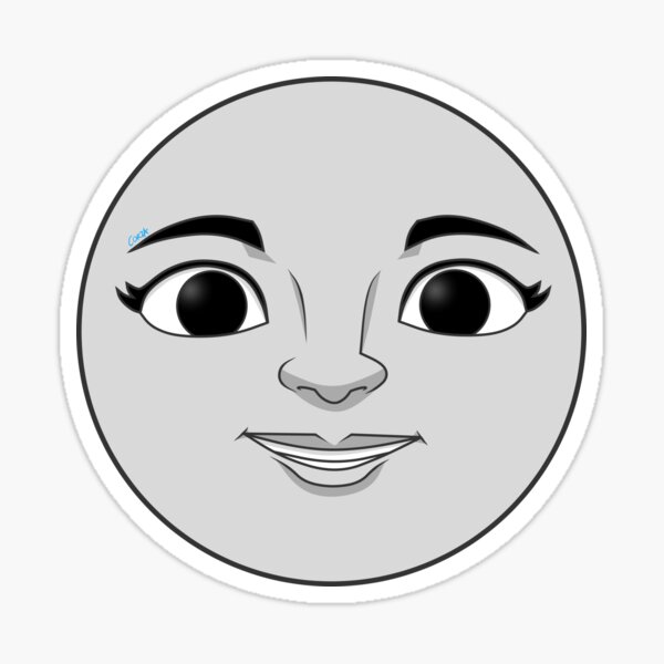 Rebecca Happy Face Sticker By Corzamoon Redbubble - donald and douglas anger face 2 roblox