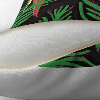 Thumbnail 2 of 3, Throw Pillow, Montego Bay - Black designed and sold by nwIllustration.