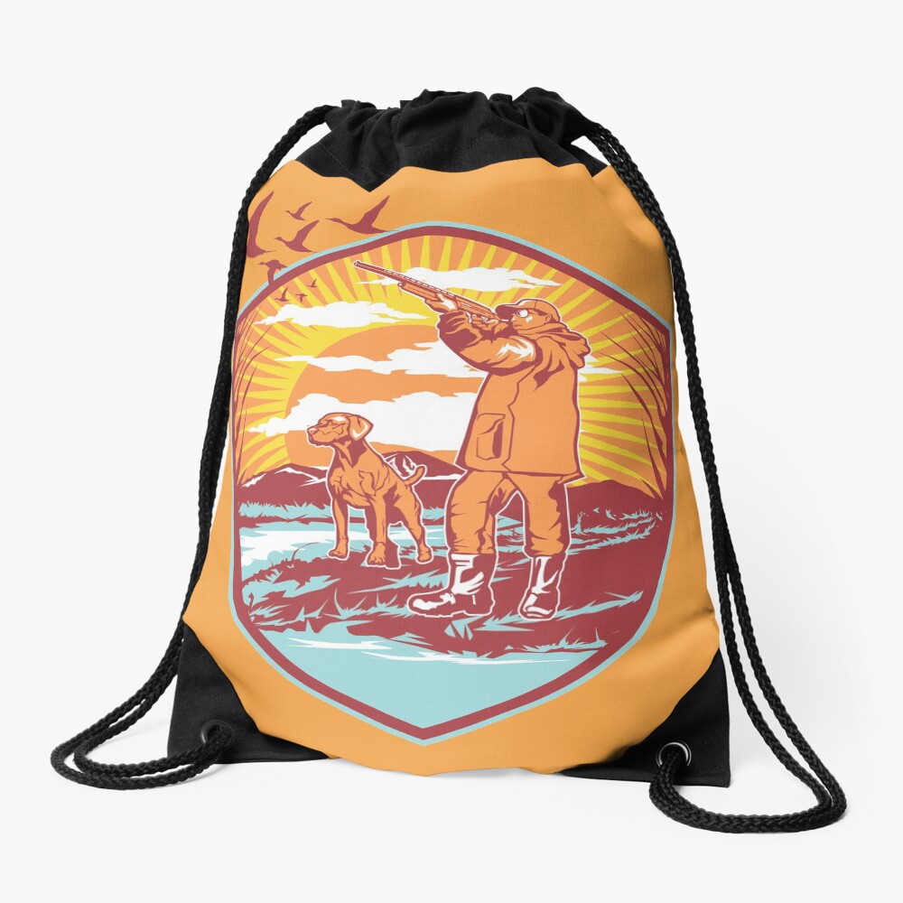 "Duck Hunting " Drawstring Bag for Sale by BeanBeardy Redbubble