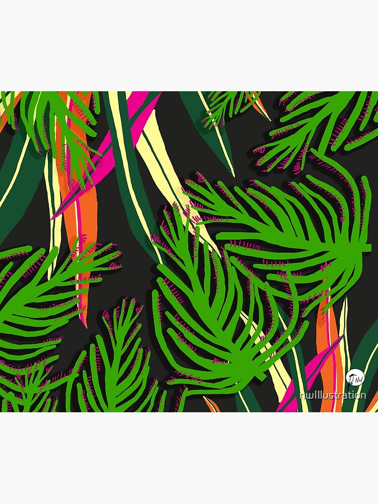 Thumbnail 3 of 3, Tapestry, Montego Bay - Black designed and sold by nwIllustration.