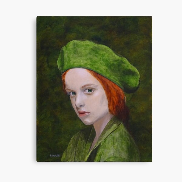 Child in Green Canvas Print