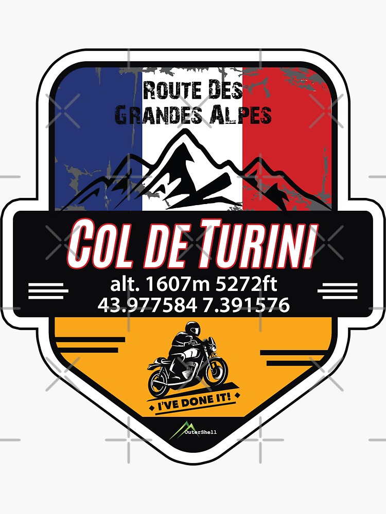 Sticker for Sale mit Col de Turini Motorrad T-Shirt & Aufkleber