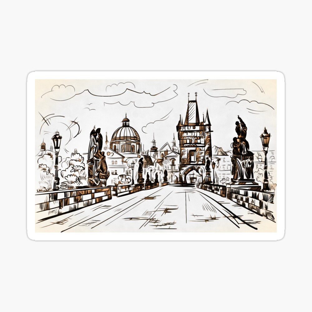 590 Drawing Of The Prague Illustrations RoyaltyFree Vector Graphics   Clip Art  iStock