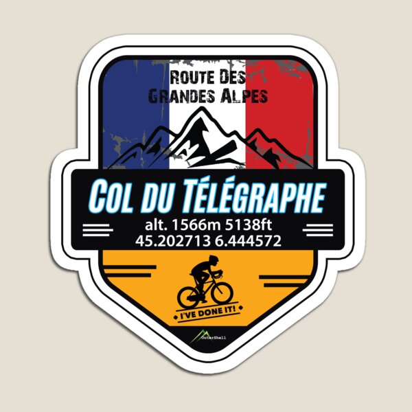 Item preview, Col du Télégraphe Cycling T-Shirt & Sticker - Route des Grandes Alpes - Ive Done It! designed and sold by OuterShellUK.