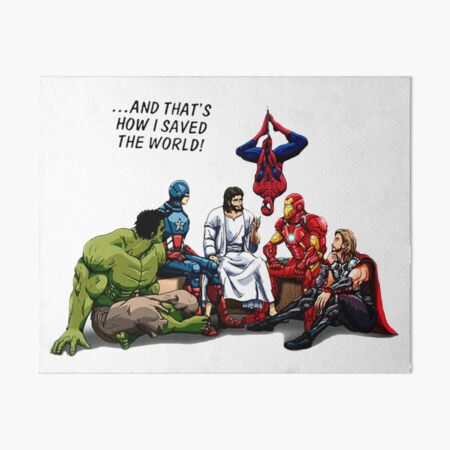 Jesus and His Heroes Friends Art Board Print