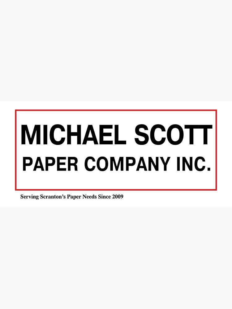 "Michael Scott Paper Company logo" Sticker by p0pculture3 Redbubble