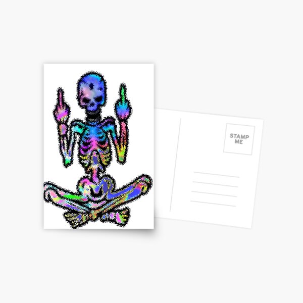 The Colourful Skeleton! Postcard