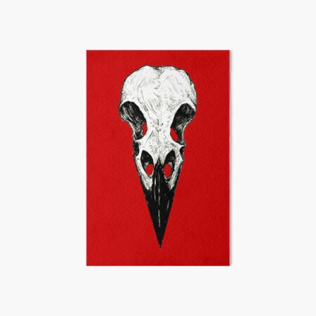 Raven Skull Art Board Print