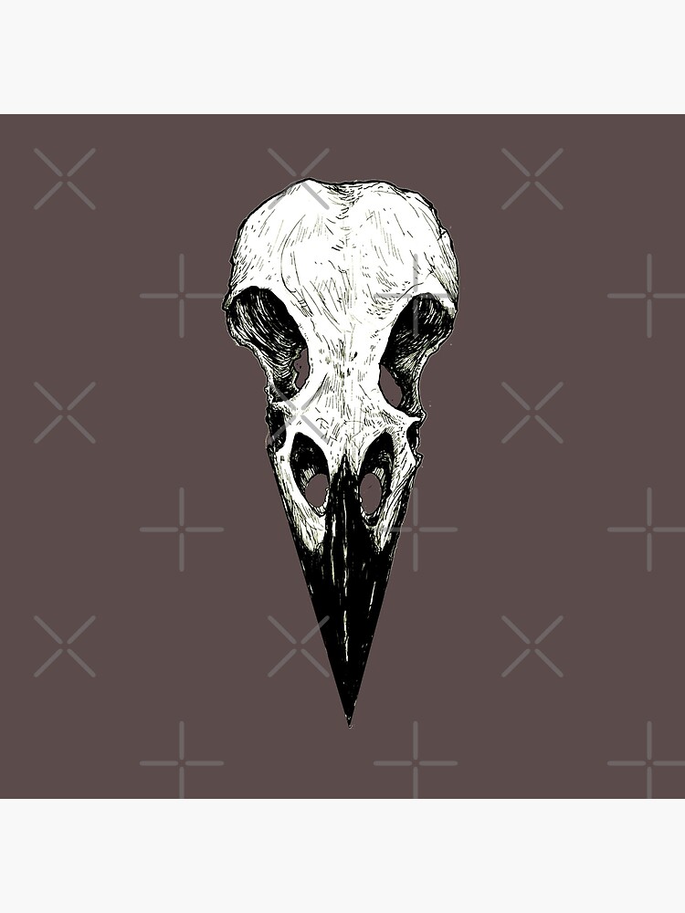 Raven Skull Sticker for Sale by WishingInkwell