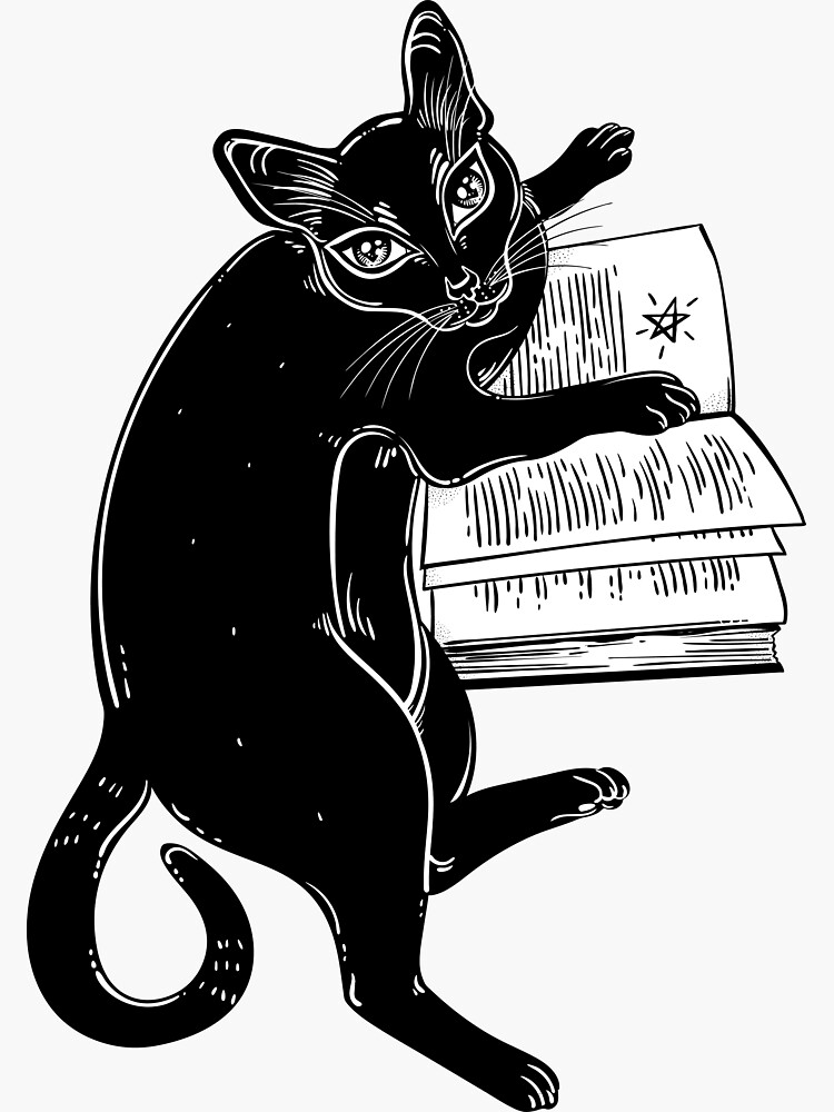 Read black cat. Книги про кошек. Кот с книгой. Кошка с книгой арт. Котик с книжкой.