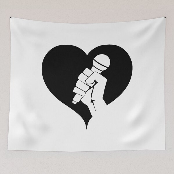 Item preview, Microphone heart music designed and sold by RetroFuchs.