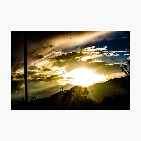 Sun Crown'd Mountain Photographic Print