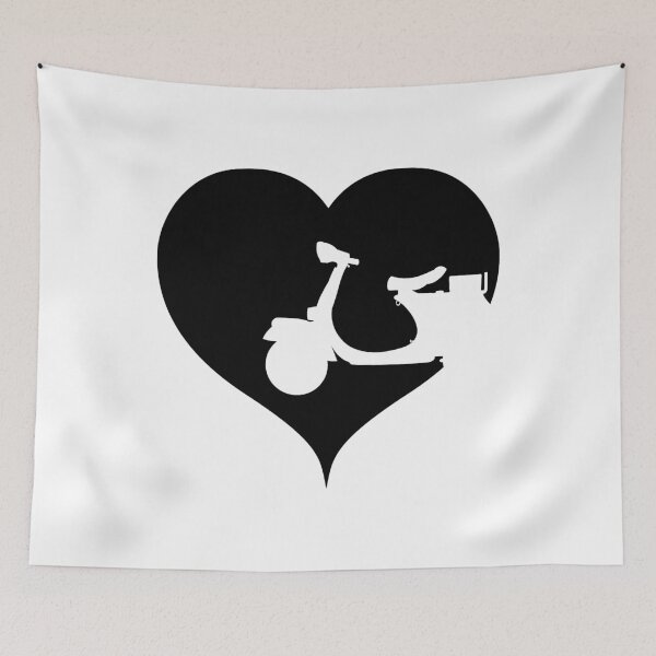 Item preview, Heart scooter black designed and sold by RetroFuchs.