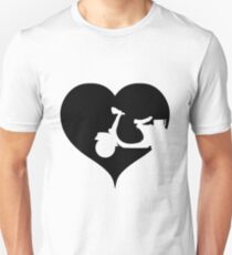 Heart scooter black Unisex T-Shirt