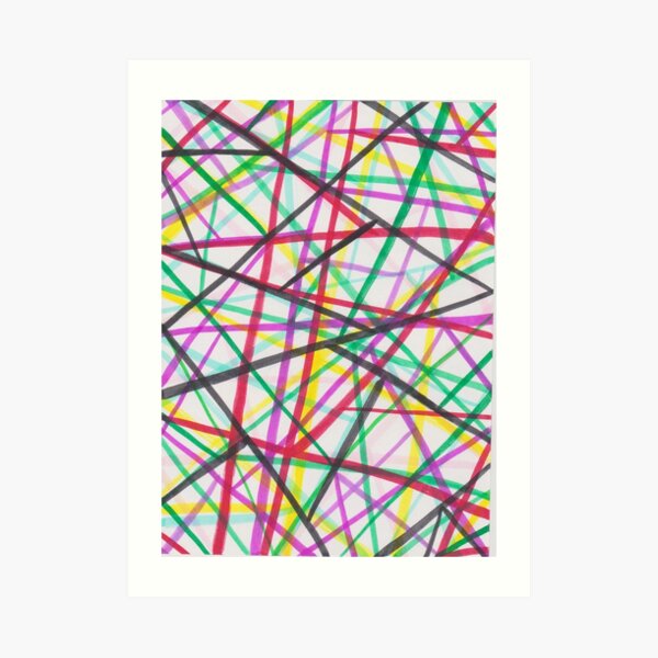 Pattern with paint pen 2 Art Print