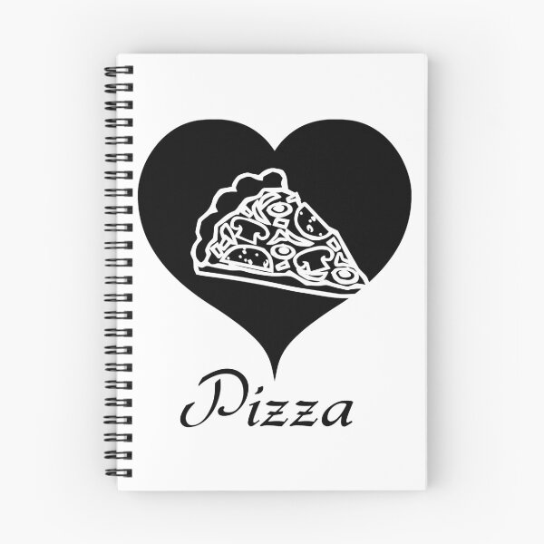 Item preview, Heart pizza black designed and sold by RetroFuchs.
