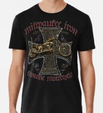 Shovelhead Chopper Milwaukee Iron Cross Premium T-Shirt